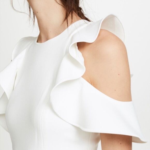 Cinq a sept michah dress in white/ivory size 8 above knee length like new - Picture 4 of 13